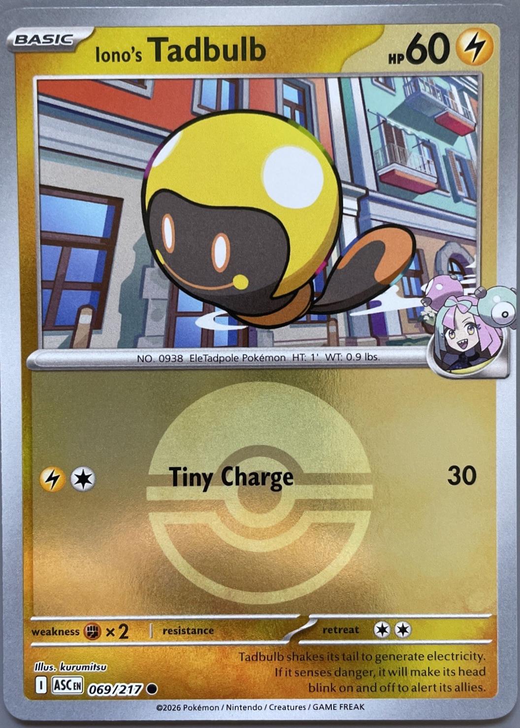 Ascended Heroes Iono's Tadbulb [Ball] Pokémon card